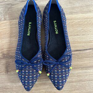 Rothy's The Bow Point 9 Evening Metallic Flat
